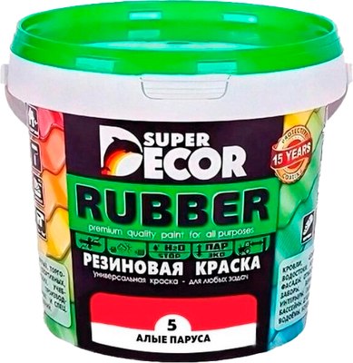 Краска Super Decor Резиновая №05 Алые паруса (3кг) - 