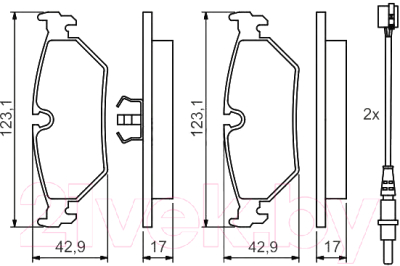

Тормозные колодки Bosch, 0986424027