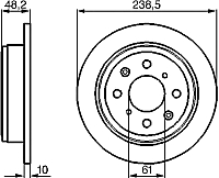 Тормозной диск Bosch 0986478350 - 