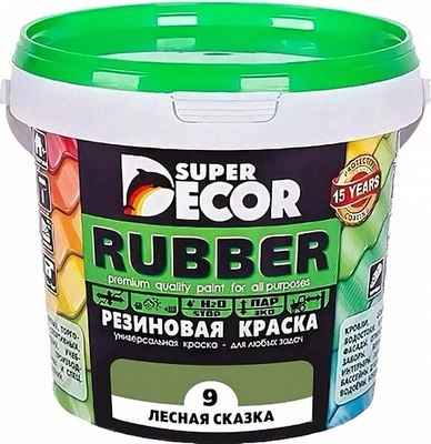 Краска Super Decor Резиновая №09 Лесная сказка (1кг) - 