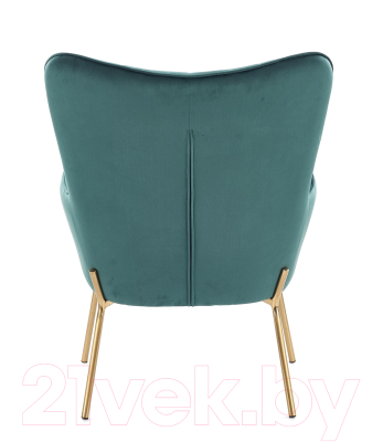 Кресло мягкое Halmar Castel 2 (темно-зеленый/золото)