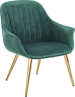 Кресло мягкое Halmar Elegance 2 (темно-зеленый/золотой) - 