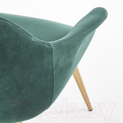 Кресло мягкое Halmar Elegance 2 (темно-зеленый/золотой)