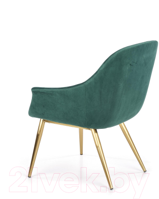 Кресло мягкое Halmar Elegance 2 (темно-зеленый/золотой)