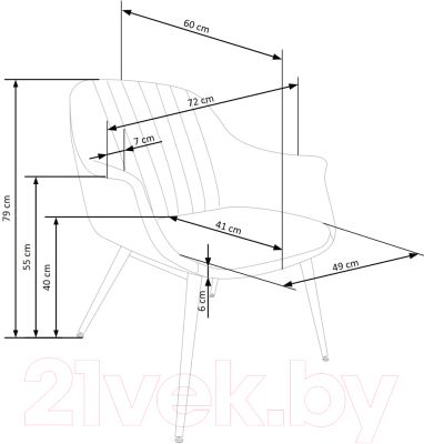 Кресло мягкое Halmar Elegance 2 (темно-зеленый/золотой)