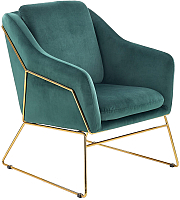 Кресло мягкое Halmar Soft 3 (темно-зеленый/золото) - 
