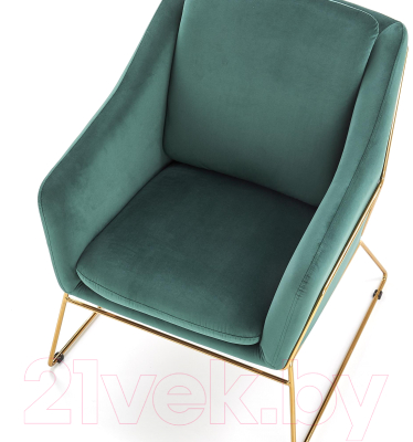 Кресло мягкое Halmar Soft 3 (темно-зеленый/золото)