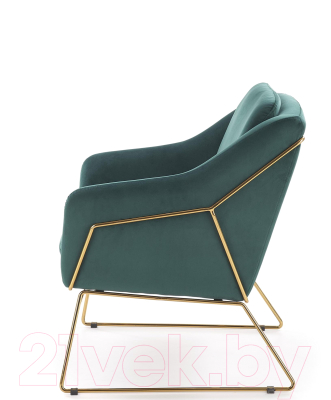 Кресло мягкое Halmar Soft 3 (темно-зеленый/золото)