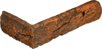 Декоративный камень бетонный Petra Шумерский кирпич угловой элемент 01К2.У (красное дерево) - 