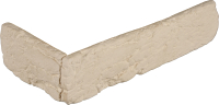 Декоративный камень бетонный Petra Шумерский кирпич угловой элемент 01П0.У (белый) - 