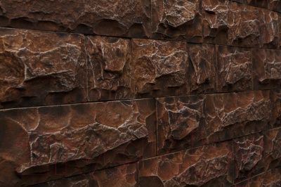 Декоративный камень бетонный Petra Карфаген угловой элемент 03К1.У (коричневый)