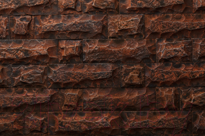 Декоративный камень бетонный Petra Карфаген 03К2 (красное дерево)