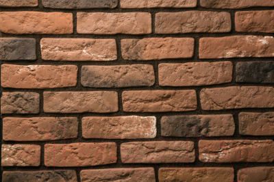 Декоративный камень бетонный Petra Версальский кирпич 11П2 (бордовый/темно-серый)