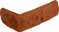 Декоративный камень бетонный Petra Версальский кирпич угловой элемент 11П2.У (бордовый/темно-серый) - 