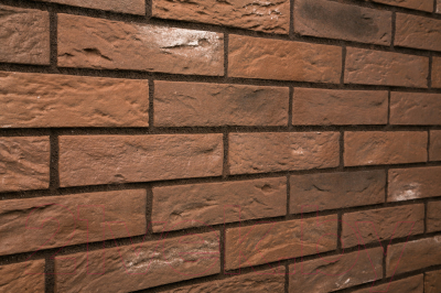 Декоративный камень бетонный Petra Туринский кирпич 12П2 (бордовый/темно-серый)