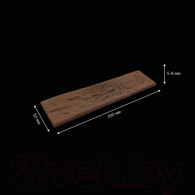 Декоративный камень бетонный Petra Туринский кирпич 12П2 (бордовый/темно-серый)