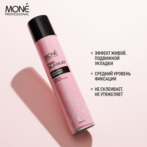 Лак для укладки волос Mone Professional для объема средней фиксации (400мл)
