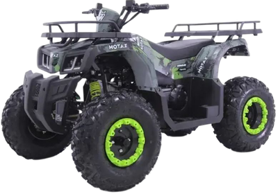Квадроцикл Motax Grizlik T200 Lux (черный/зеленый камуфляж) - 
