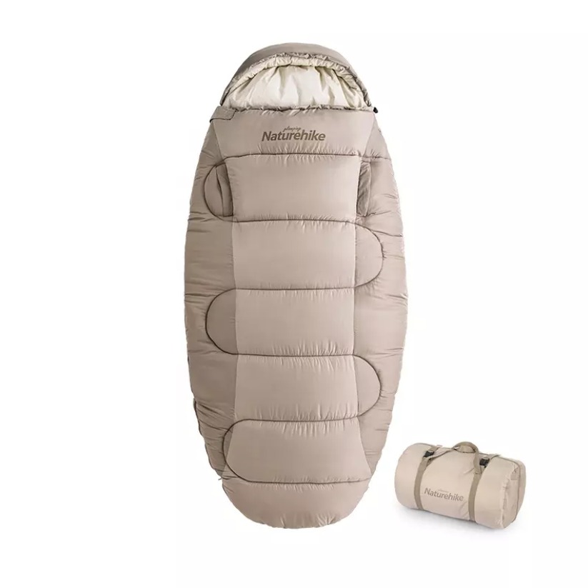 Спальный мешок Naturehike Oval PS400 / NH20MSD03-PS400CR (бежевый) — фото 2