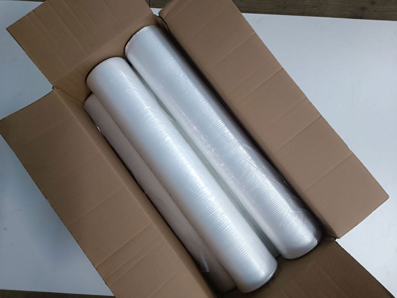 Пленка строительная Everplast Полотно стрейч ручной 17мкм 500мм 300м.п. / EV17500300WH (бесцветный) — фото 3