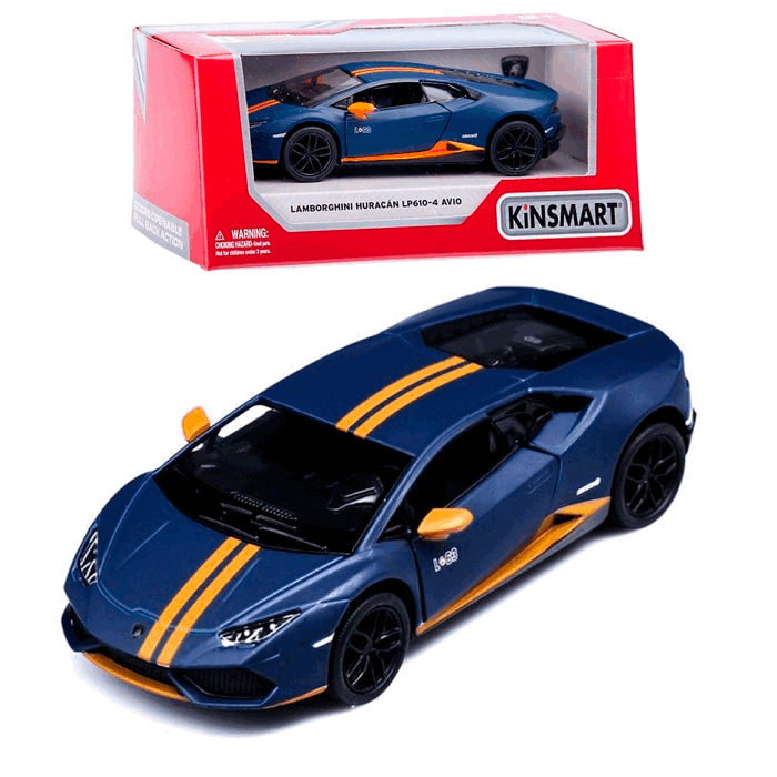 Масштабная модель автомобиля Kinsmart Lamborghini Huracan LP610-4 / 5401WKT — фото 6