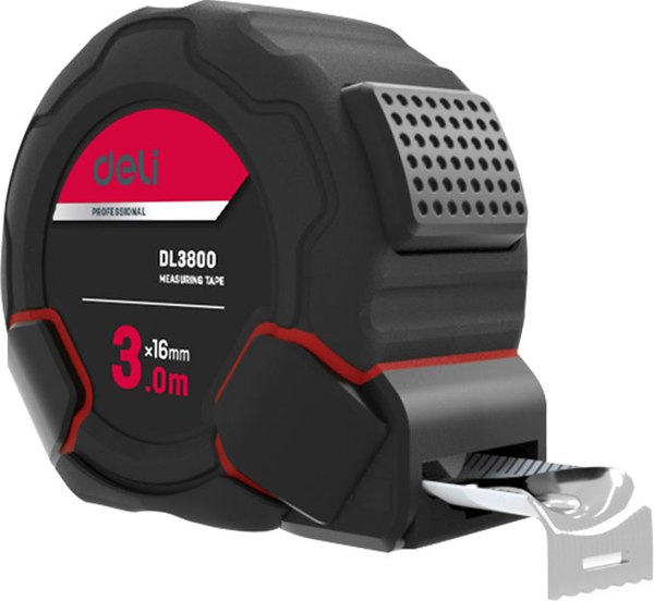 Рулетка Deli DL3800 (черный)