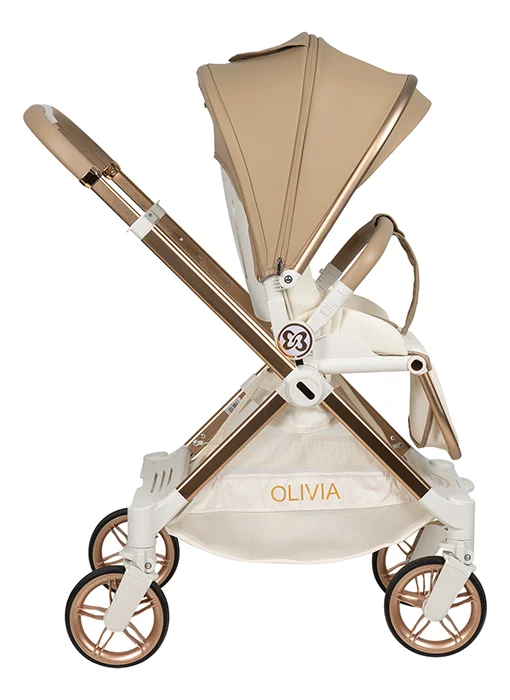 Детская прогулочная коляска Farfello Olivia (кварцевый песок) — фото 2