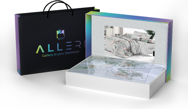 Комплект постельного белья Alleri Сатин Premium Евро Max / СП-213