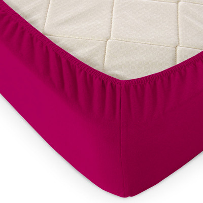 Простыня Alleri Трикотажная на резинке 80x200x20см (бордо) - 