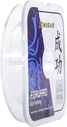 Леска монофильная Nisus Forward Ice Fishing 0.074мм Nylon Transparent N-FIF-0.074-50 (50м)