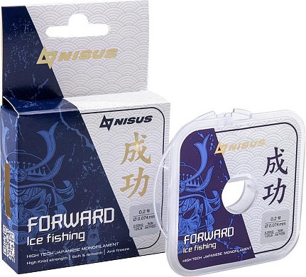 Леска монофильная Nisus Forward Ice Fishing 0.074мм Nylon Transparent N-FIF-0.074-50 (50м)