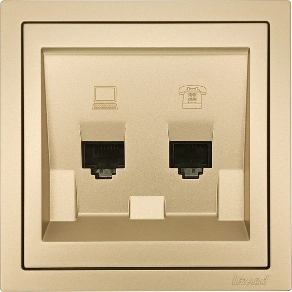 Розетка Lezard Zima 704-3688-143 (золото)