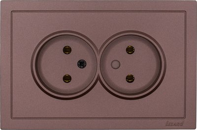 Розетка Lezard Zima 704-7300-128BQC (шоколад) - 