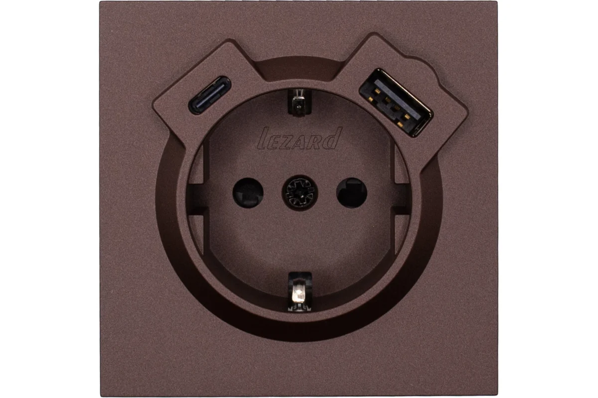 Розетка Lezard Zima 704-7388-181TC (шоколад)