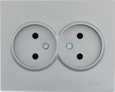 Розетка Lezard Zima 704-7400-128BQC (серый матовый) - 