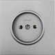 Розетка Lezard Zima 704-7488-121BQC (серый матовый) - 