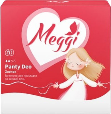 Прокладки ежедневные Meggi Panty Deo Хлопок (60шт) -