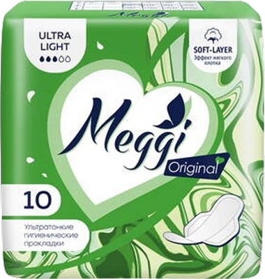 Прокладки гигиенические Meggi Ultra Light (10шт) -