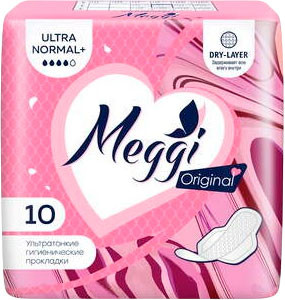 Прокладки гигиенические Meggi Ultra Normal+ (10шт) -