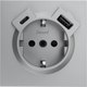 Розетка Lezard Zima 704-7488-181TC (серый матовый) - 