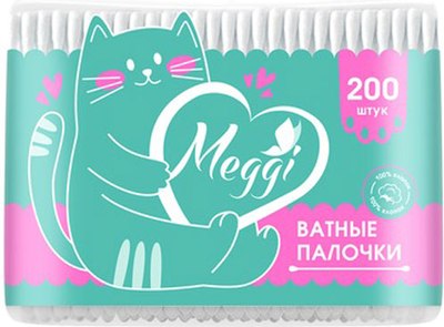 Ватные палочки Meggi 200шт - 