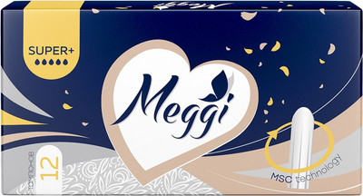 Тампоны гигиенические Meggi Super+ (12шт) -