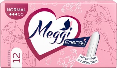 Тампоны гигиенические Meggi Energy Normal (12шт) -