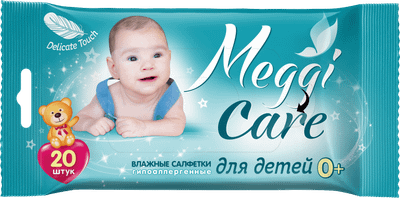 

Влажные салфетки детские, Care 0+