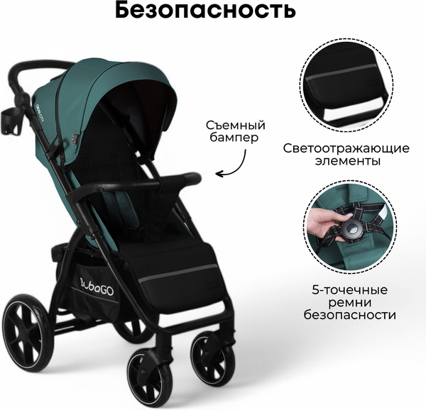 Детская прогулочная коляска Bubago Model Cross City / BG 155-4 (зеленый)