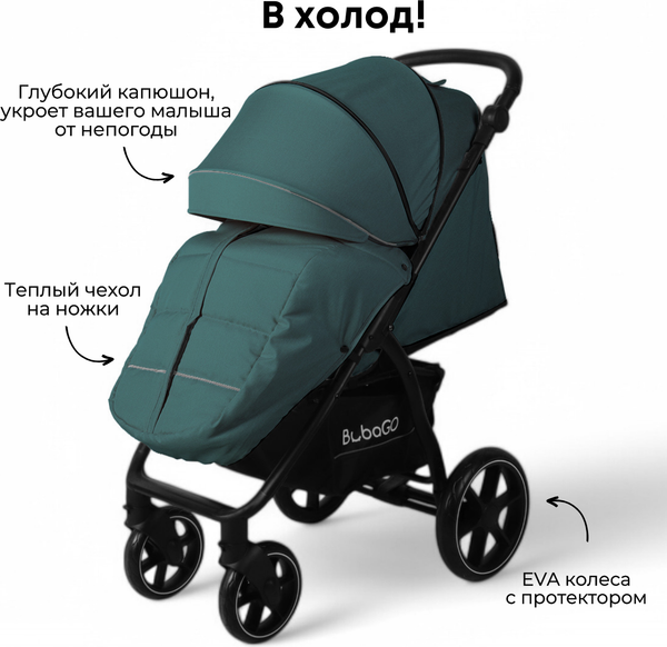 Детская прогулочная коляска Bubago Model Cross City / BG 155-4 (зеленый)