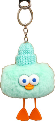 Брелок Sima-Land Пушистик на кольце. Чудик в шапке / 9934781 (голубой) - 