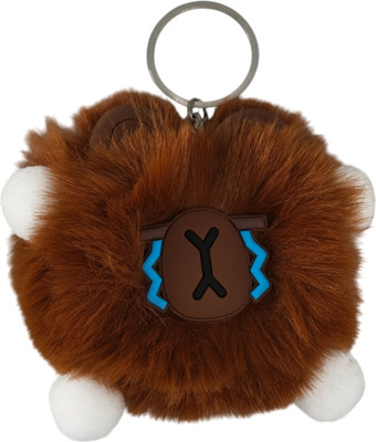 Брелок Sima-Land Пушистик на кольце. Капибара мистер Грусть / 10707366 (коричневый) - 