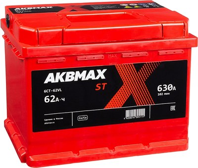 

Автомобильный аккумулятор, ST 62L L2