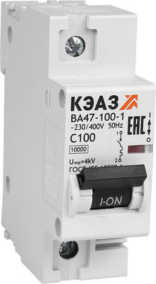 

Выключатель автоматический, ВА47-100-1C32-УХЛ3 10кА / 330407